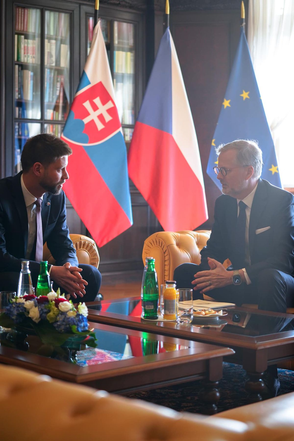 Michal Šimečka (vľavo) a Petr Fiala