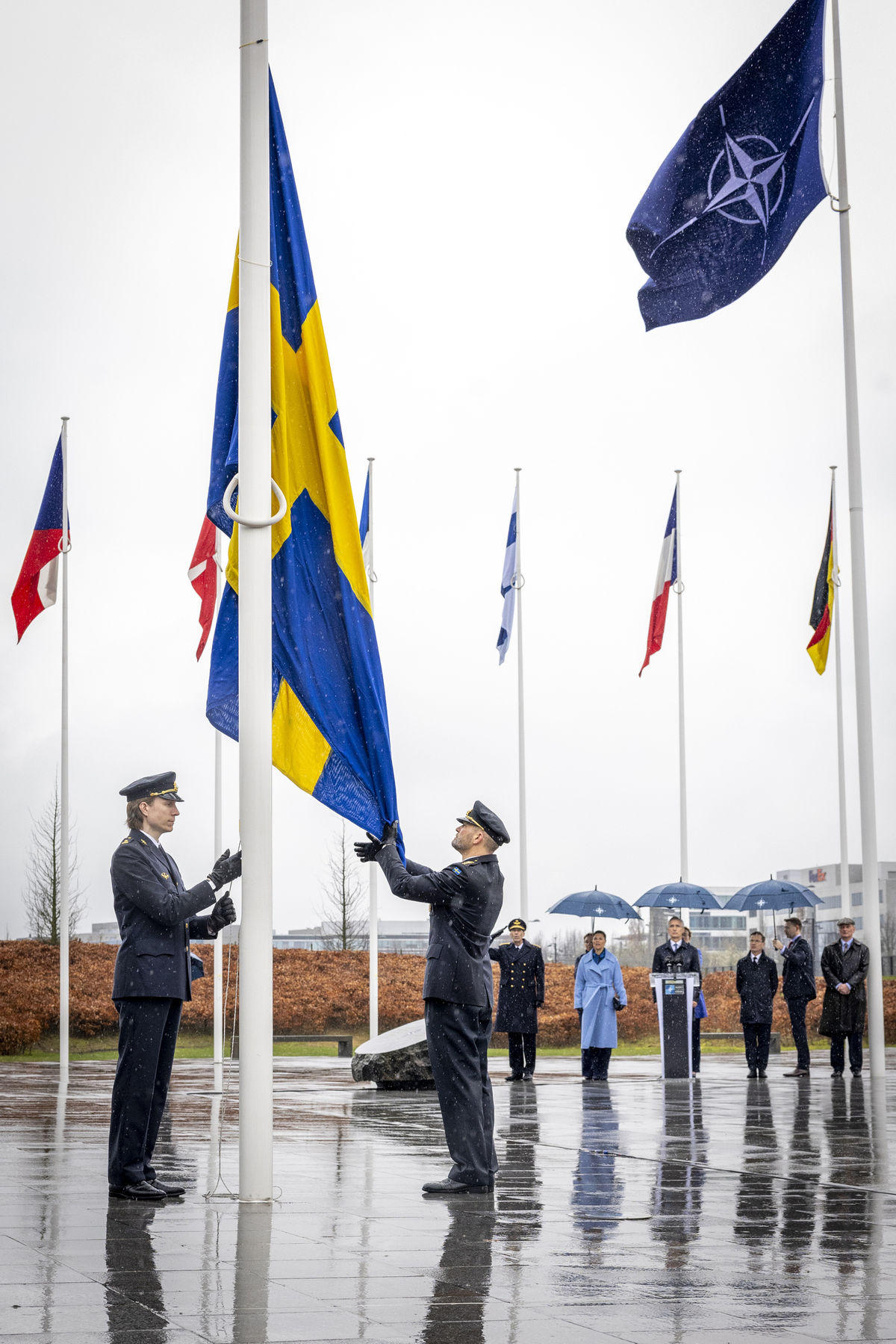 NATO Swden flag ceremony