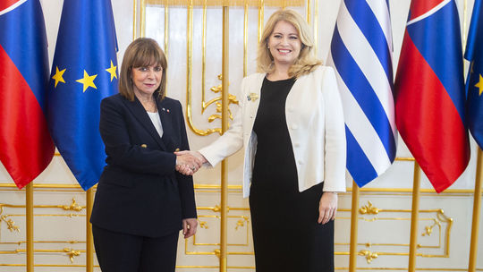 Prezidentky Slovenska a Grécka ocenili dobré vzťahy krajín, hovorili o súčasných výzvach