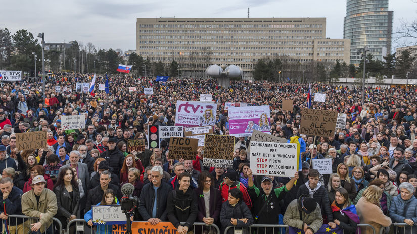 Bratislava protivládny protest