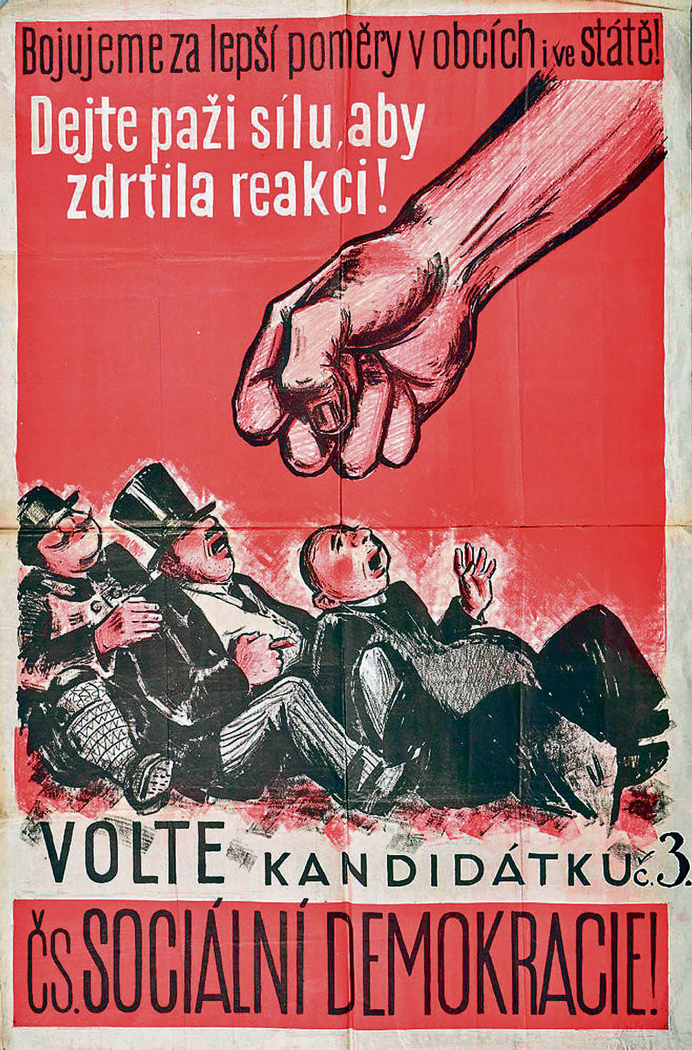 Volebný plagát čs. sociálnodemokratickej strany...