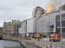 Dánsko Požiar Kodaň Burza Budova Historická
