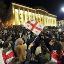 tbilisi, gruzínsko, protest