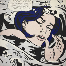 Roy Lichtenstein: Topiace sa dievča, 1963