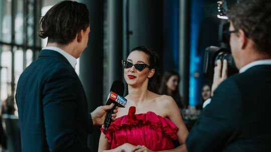 Herečka Vanda Chaloupková v kreácii Naniche na...