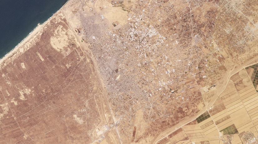 V strede satelitnej snímky z 4. mája 2024...