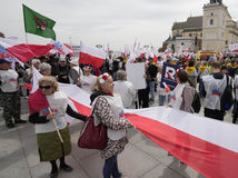 Protest vo Varšava, Poľsko, demonštrácia