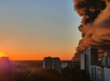 Varšava, požiar centra, náhľad