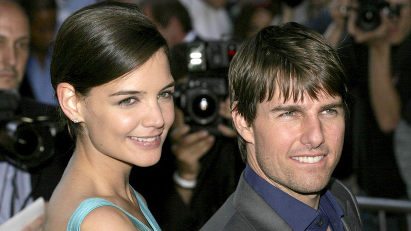 Tom Cruise a  Katie Holmes na archívnej snímke.
