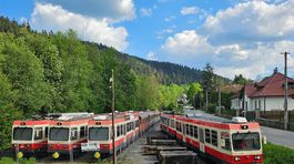 Čiernohronská železnica, električky zo Švajčiarska.