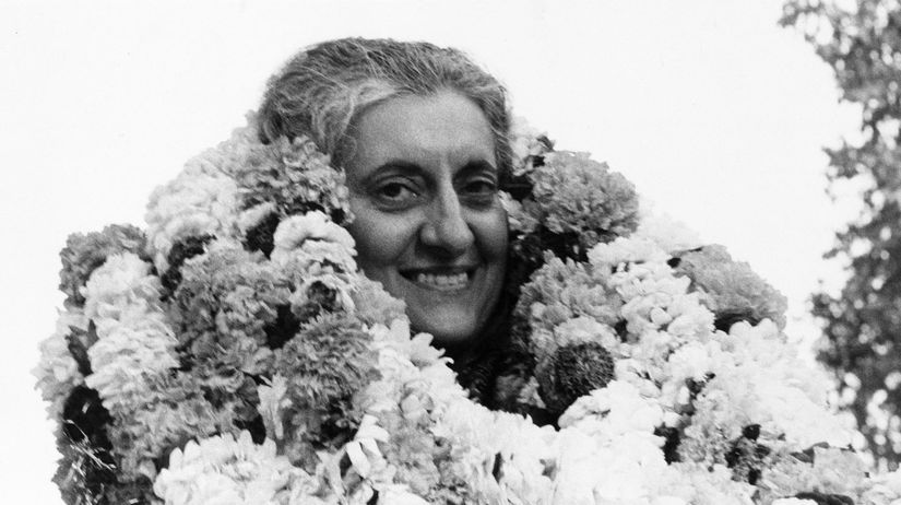 Niekdajšia indická premiérka Indira Gándhíová...