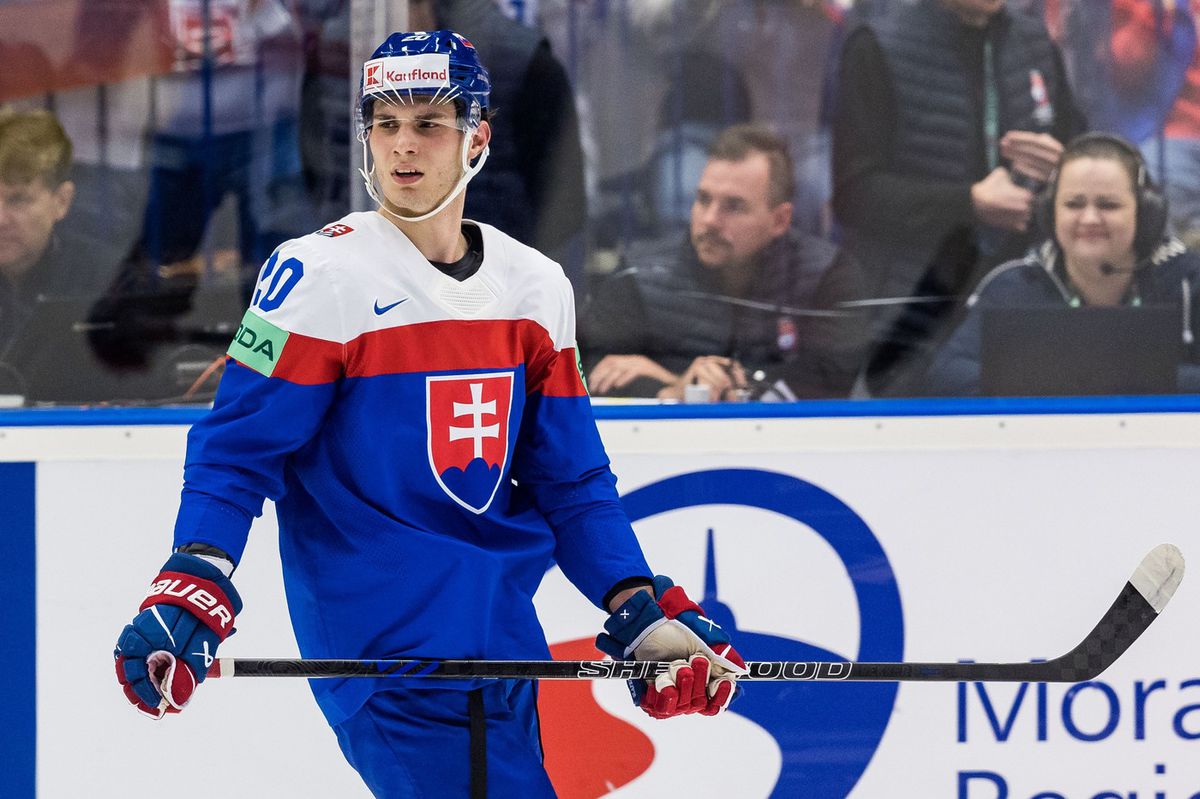 Juraj Slafkovský na MS 2024 v Ostrave.