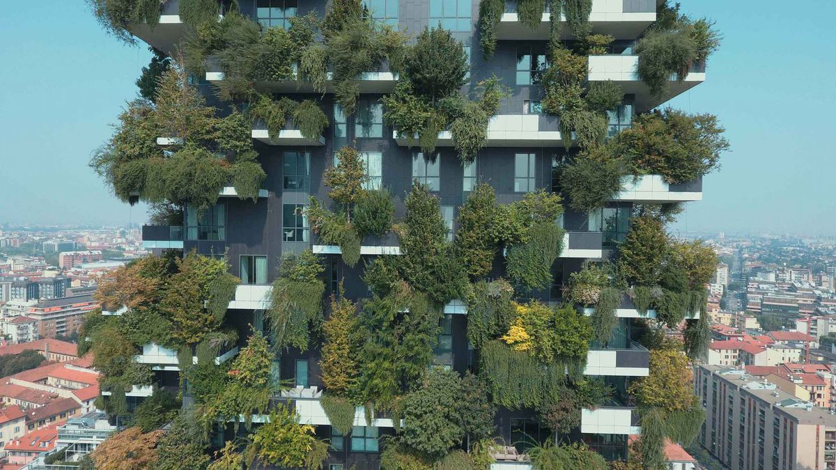 Bosco Verticale (Vertikálny les) v Miláne.