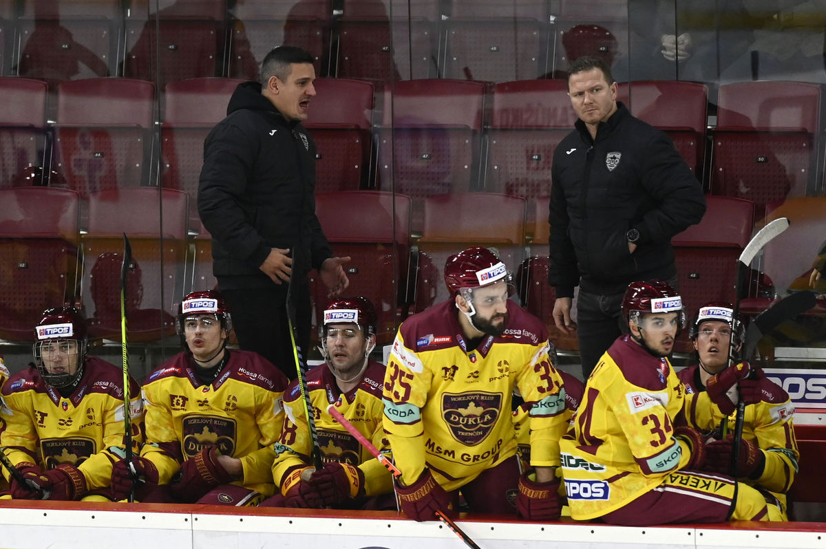 Trénerská dvojica HK Dukla Trenčín Branko...