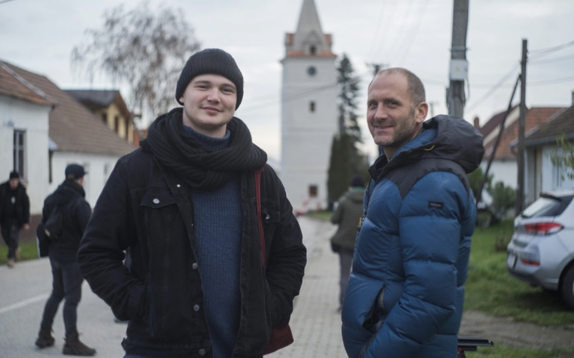 Erik Jasaň s rumunským kameramanom Tudorom...