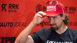 Peter Sagan na predštartovej tlačovke na Okolo...