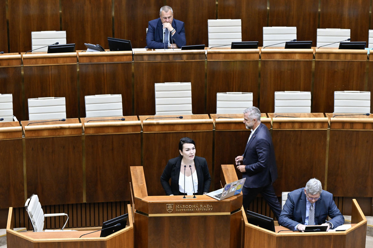 Na snímke zľava v popredí Beáta Jurík (PS),...