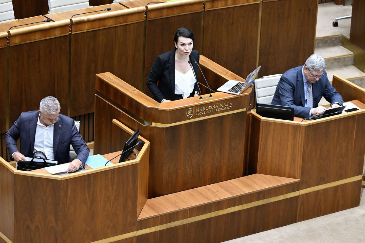 Na snímke uprostred Beáta Jurík (PS), vpravo...