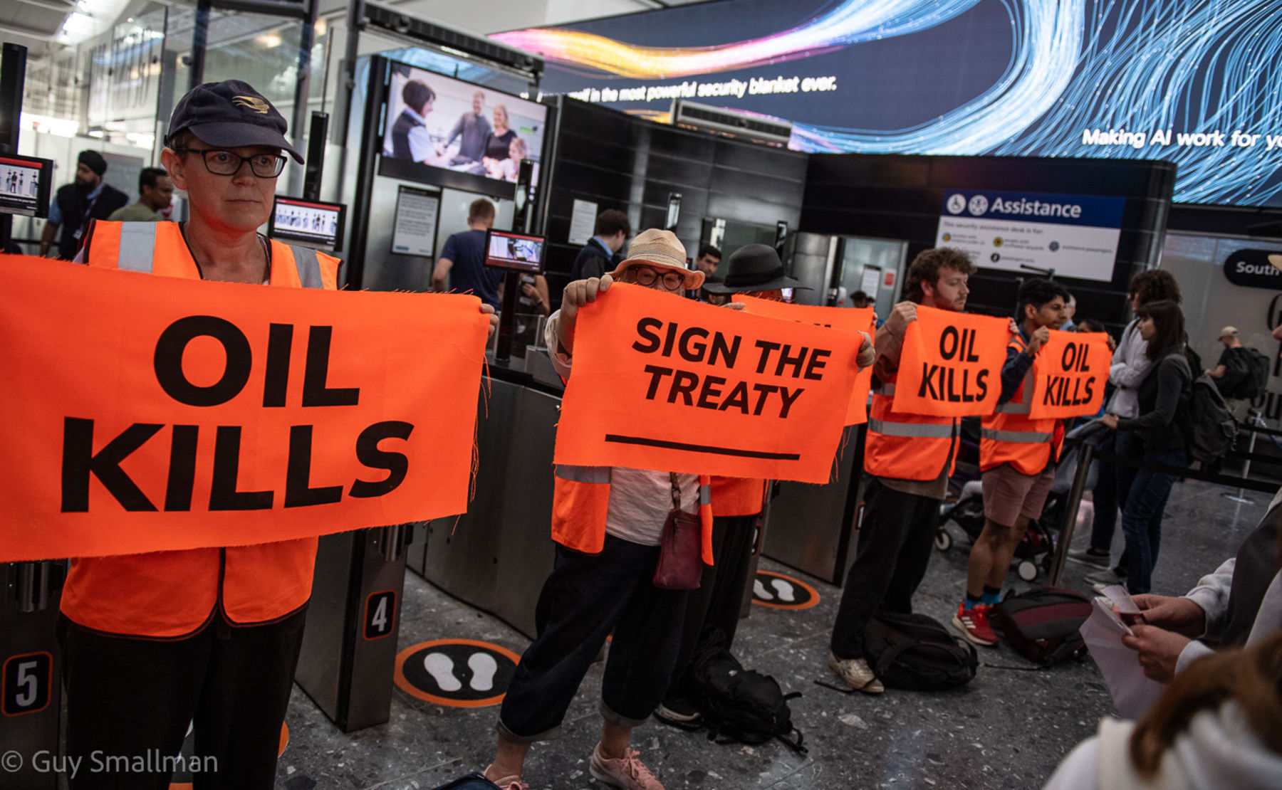 klimatickí aktivisti, Just Stop Oil, heathrow