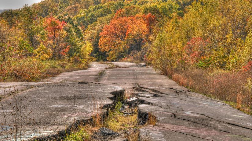 Highway 61 v Centralii v Pennsylvanii je známa...