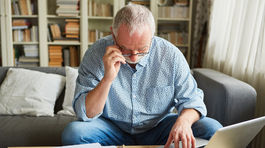 muž, dôchodca, senior, laptop, dôchodok,