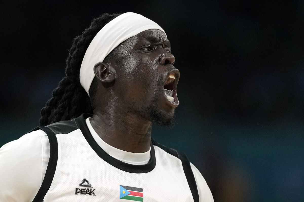 South Sudan's pivot Nuni Omot to the 2024 Olympics in...