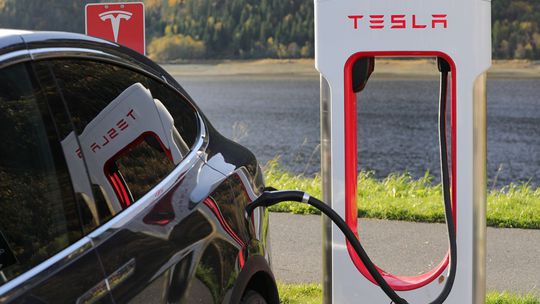 Tesla model X supercharging