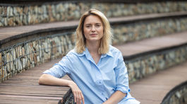 Herečka Rebeka Poláková na návšteve redakcie...