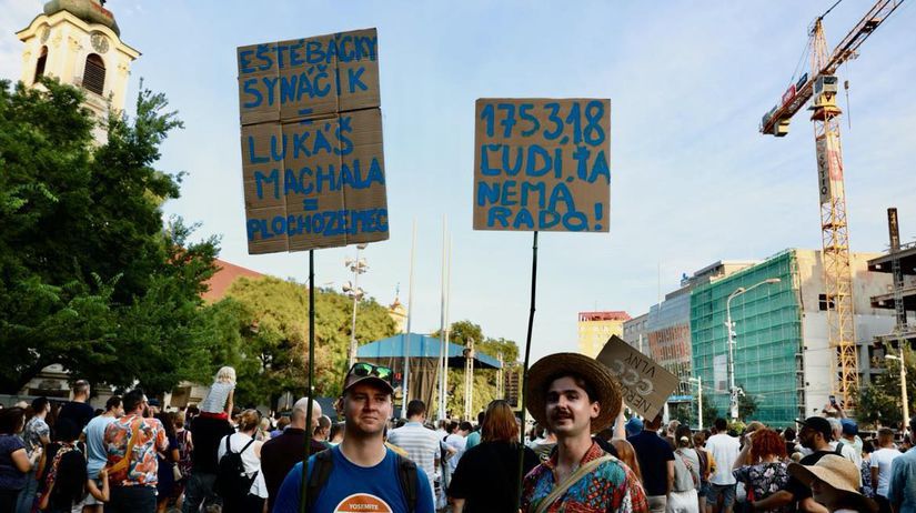 Protestné zhromaždenie proti ministrom Borisovi...