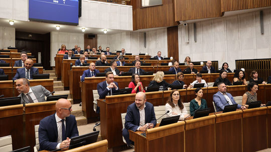 Rokovacia sála NRSR počas 17. schôdze Národnej...