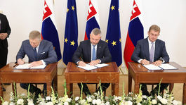 Podpis Memoranda Pellegrini Fico Žiga