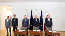 Peter Pellegrini, Robert Fico, Peter Žiga, Juraj Blanár, memoradnum