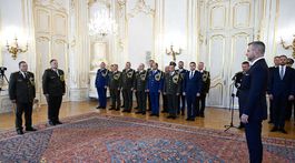 President Peter Pellegrini (right) during...