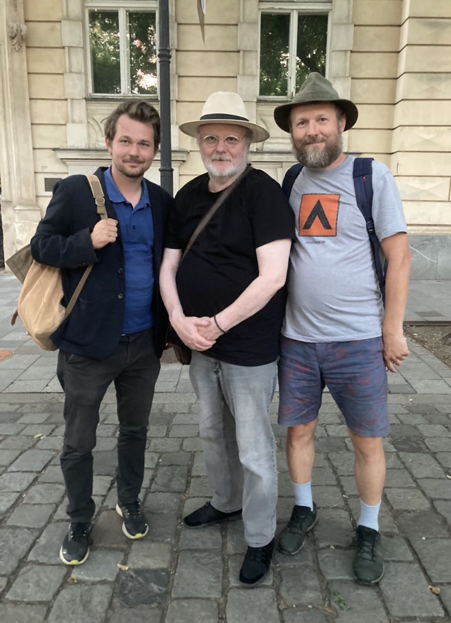 Jon Fosse s Petrom Milčákom (vpravo) a jeho...