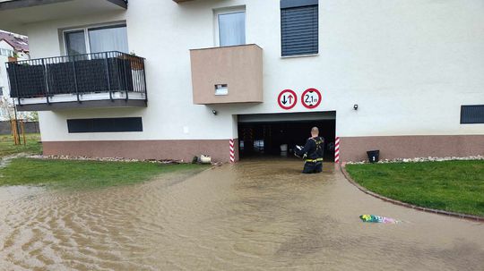 Záplavy v Pezinku.