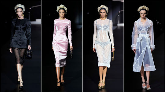 Modelky na prehliadke Dolce & Gabbana Jar/Leto...