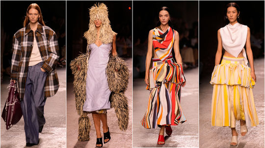 Modelky na prehliadke Bottega Veneta Jar/Leto...