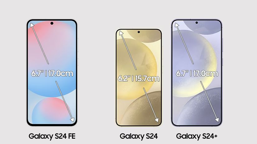 Galaxy S24 FE má rovnakú uhlopriečku ako Galaxy...