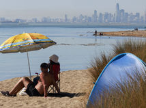 California, Kalifornia, pláž Alameda Beach