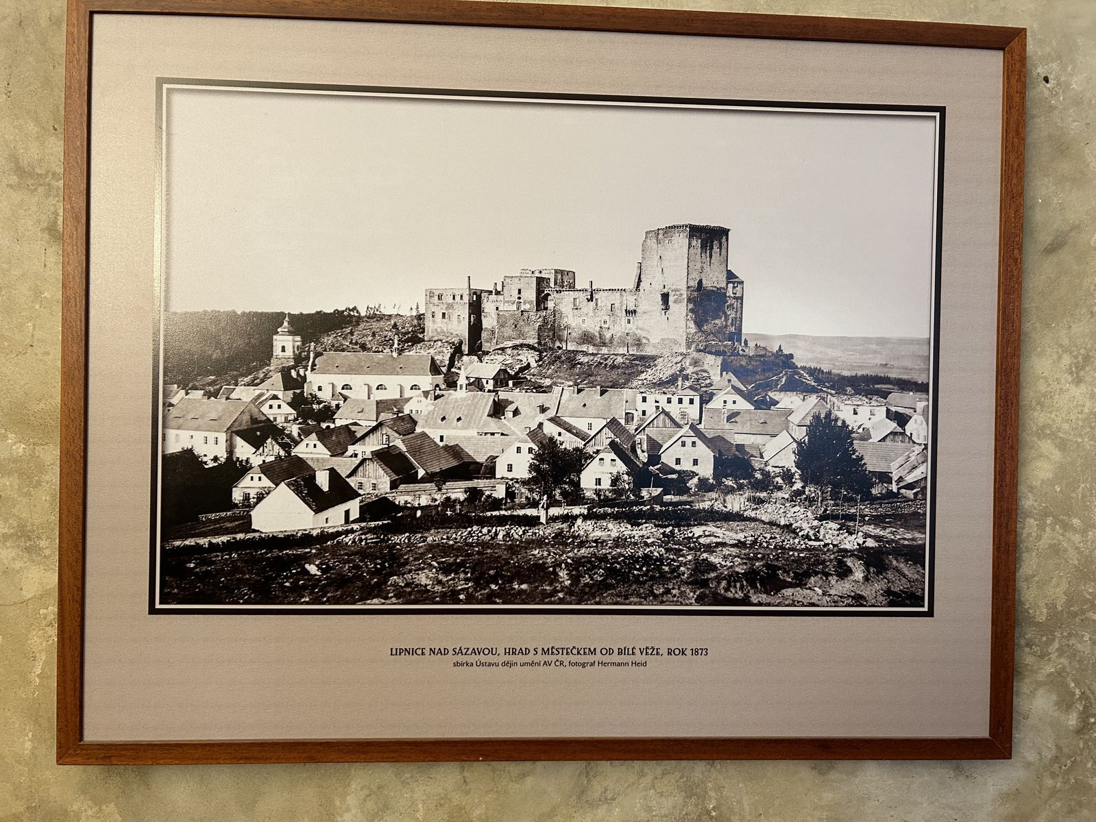 Hrad v Lipnici nad Sázavou v roku 1873