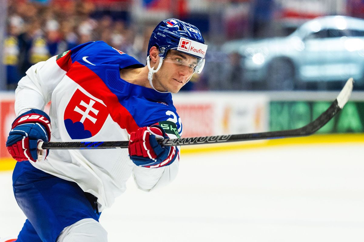 Juraj Slafkovský na MS 2024 v Ostrave.