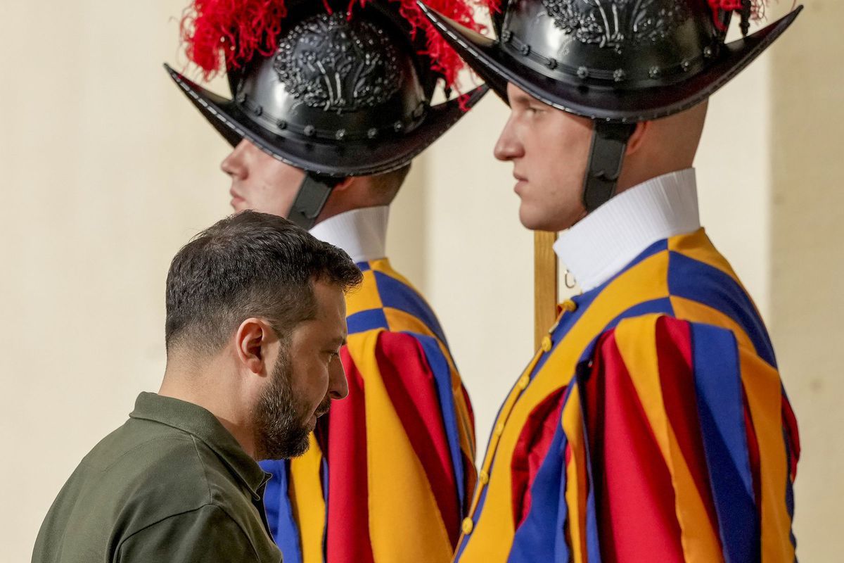 Ukrajinský prezident Volodymyr Zelenskyj...