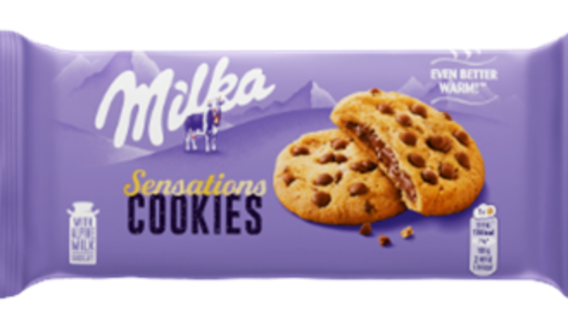 Doporučená maloobchodná cena Milka Cookies...