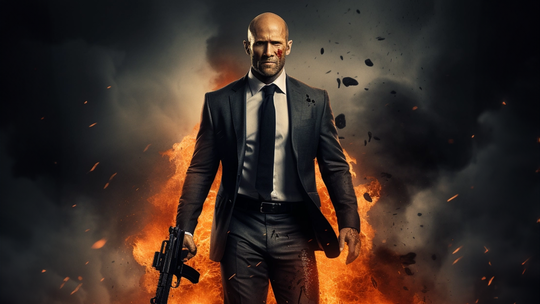 Jason Statham, AI, hrdina, zbraň, plešatý,...