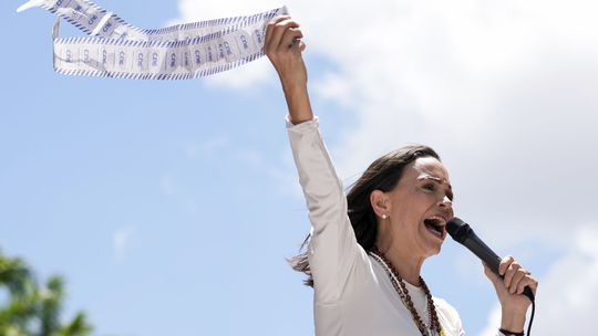 Venezuelská opozičná líderka Machadová sa po takmer roku objavila na verejnosti