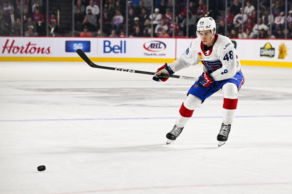 Filip Mešár v drese Lavalu Rocket v AHL.