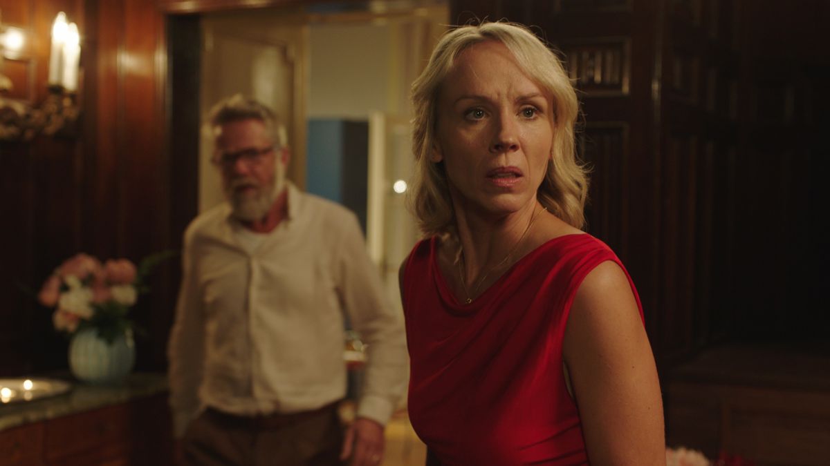 Herečka Petra Hřebíčková a herec Jiří Langmajer...