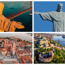 koláž, Rio de Janeiro, Lisabon, Zadar, Budapešť