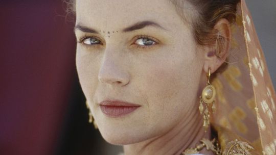 Herečka Connie Nielsen na zábere z filmu...