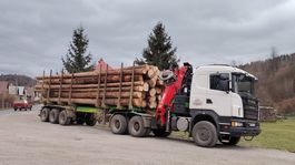 kamión, ťažba, drevo, Čierny Balog